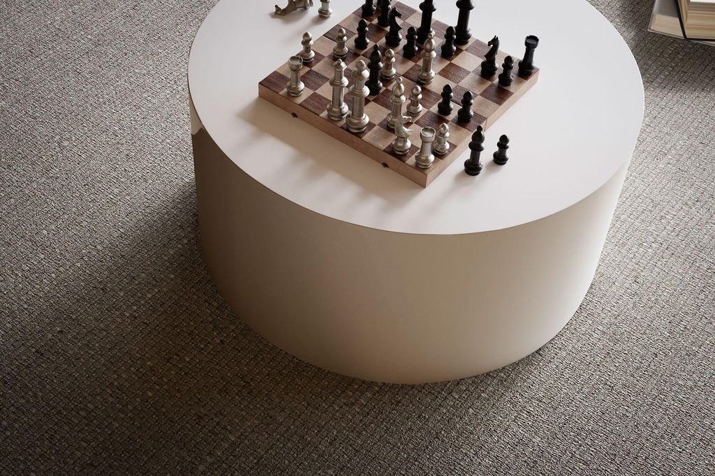 Couchtisch Monobloc 60x60x30cm Weiß Hochglanz Rund Modern