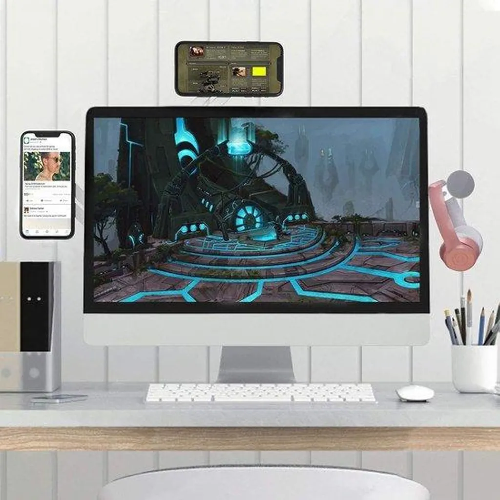 Support Ergonomique PC Portable Noir en Aluminium - Grip Antidérapant
