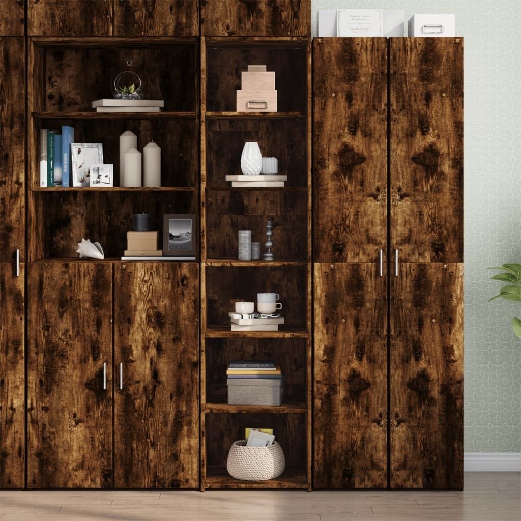 "2026 Promotion" Highboard/Vitrine/Beistellschrank - Räuchereiche 45x41x185 cm Holzwerkstoff - Kommoden CC14022