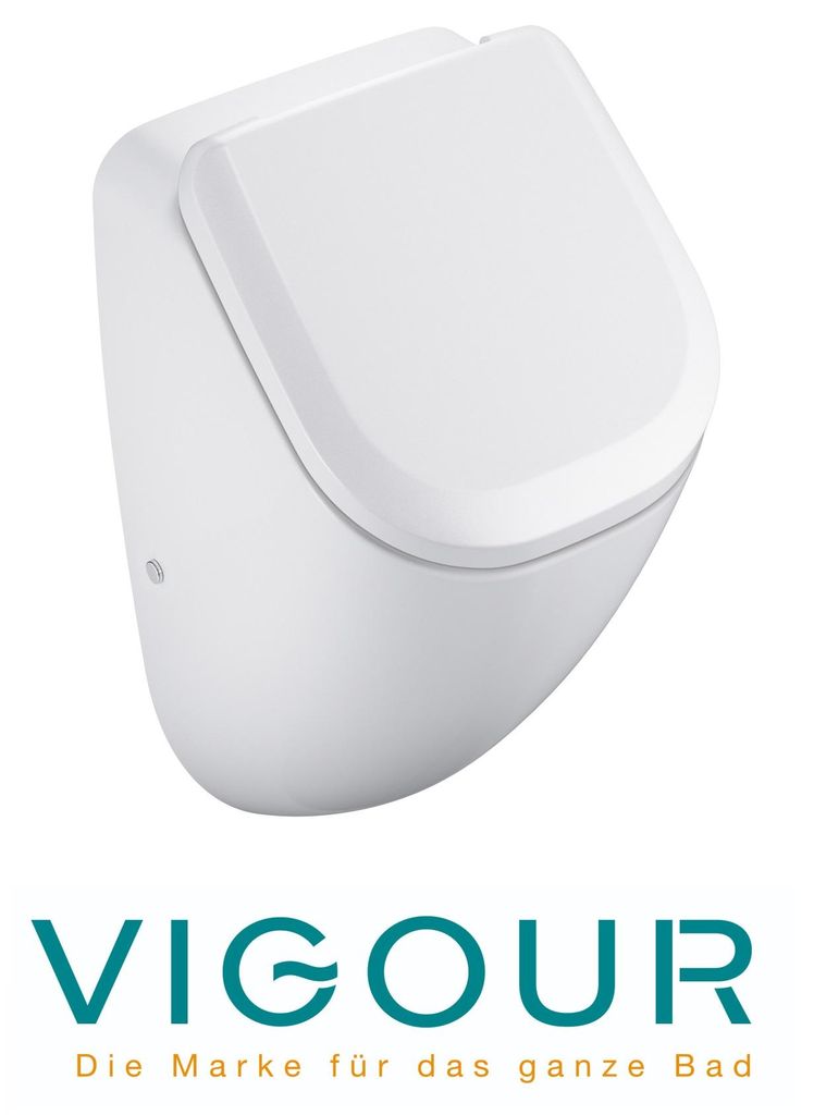 VIGOUR DERBY Urinal mit Deckel SoftClose verdeckter Zulauf Produktbild 
