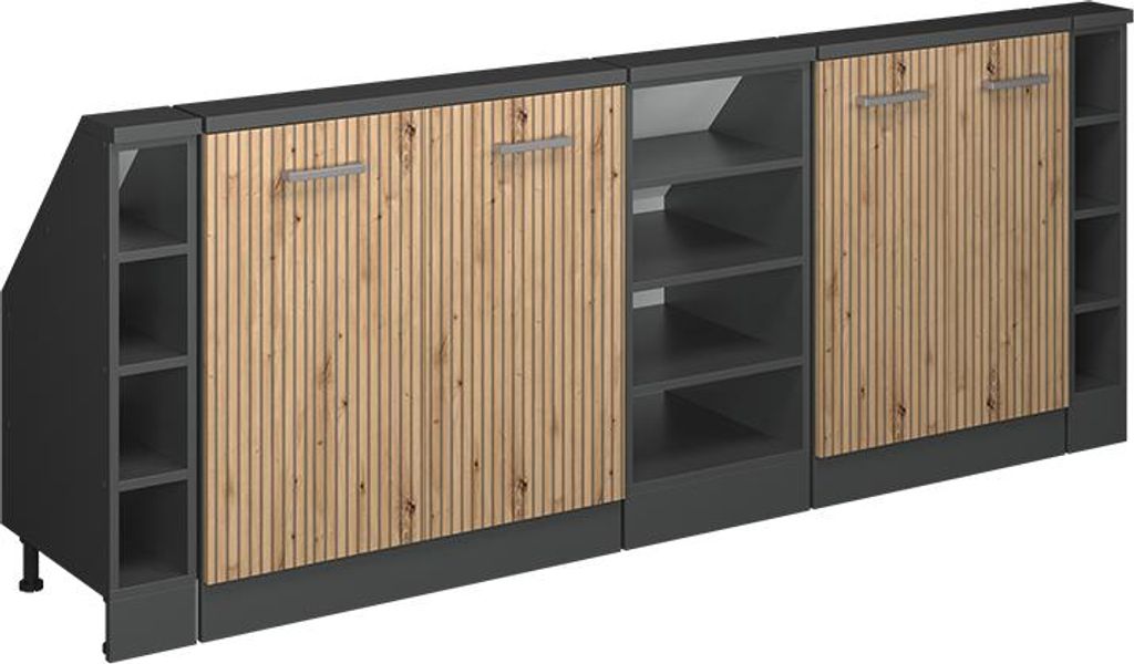 Dachschrägenschrank-Set Vicco Rion Artisan-Eiche 5er Set, Model 56028