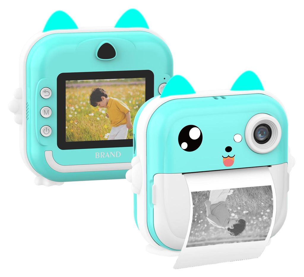Suesse Kinder-Sofortbildkamera, 24 MP Kinder-Digitalkamera, Kinder-Sofortbildkamera mit 2,4-Zoll-IPS-Bildschirm, Videorecorder, niedliche Filter, A...