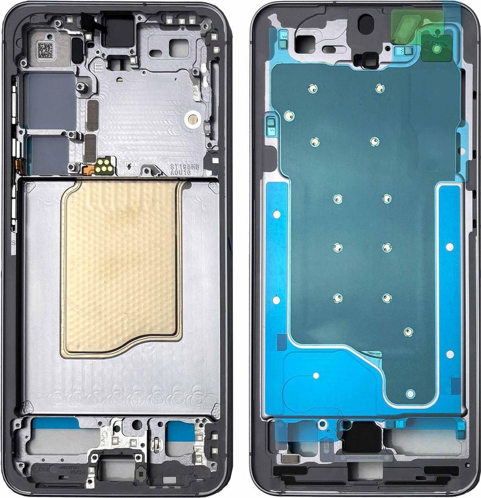 Samsung Display LCD Mittelrahmen Galaxy S25 GH82-36328A Ersatzteil Silver Shadow