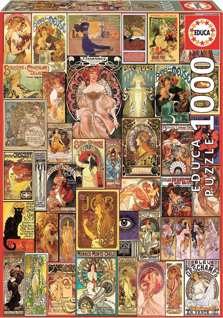 Educa 19258 Jugendstil-Collage 1000 Teile Puzzle