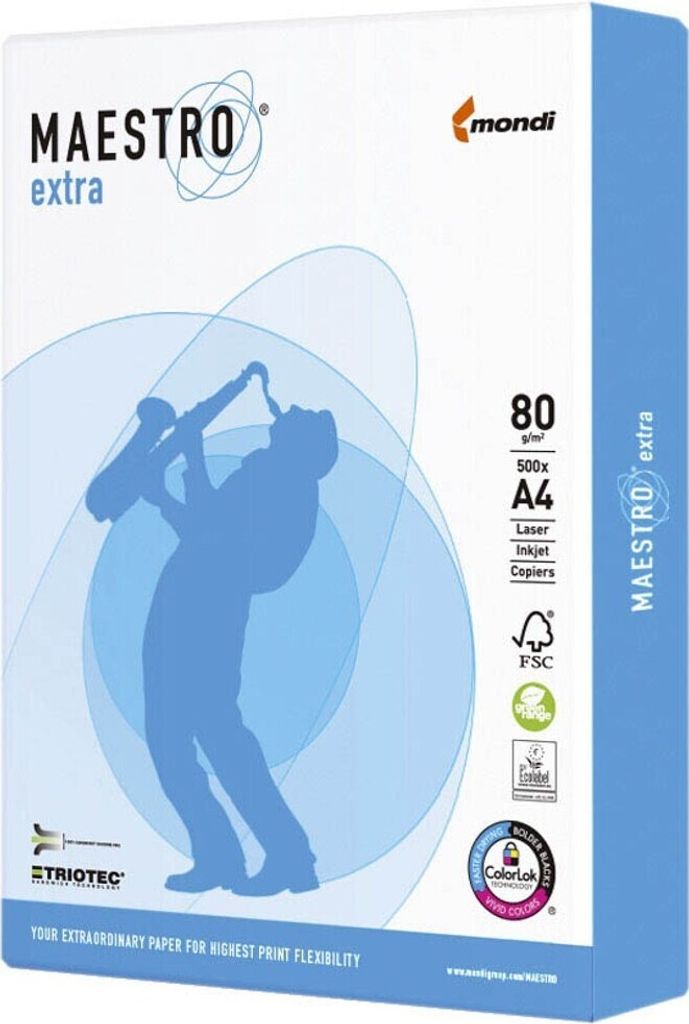 mondi Kopierpapier MAESTRO extra DIN A4 80 g/qm 500 Blatt Produktbild