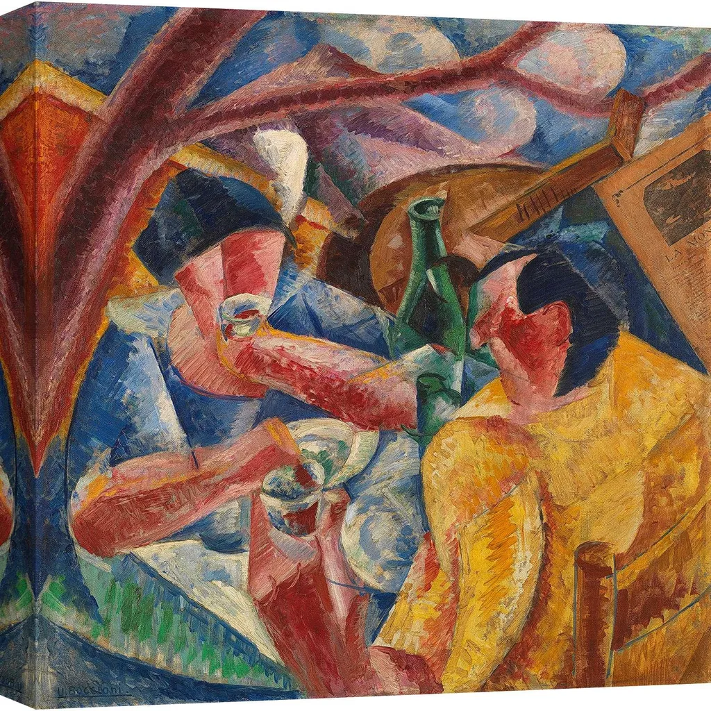 Tableau Art Moderne Boccioni Naples pour Intérieur Chic 40x40 cm
