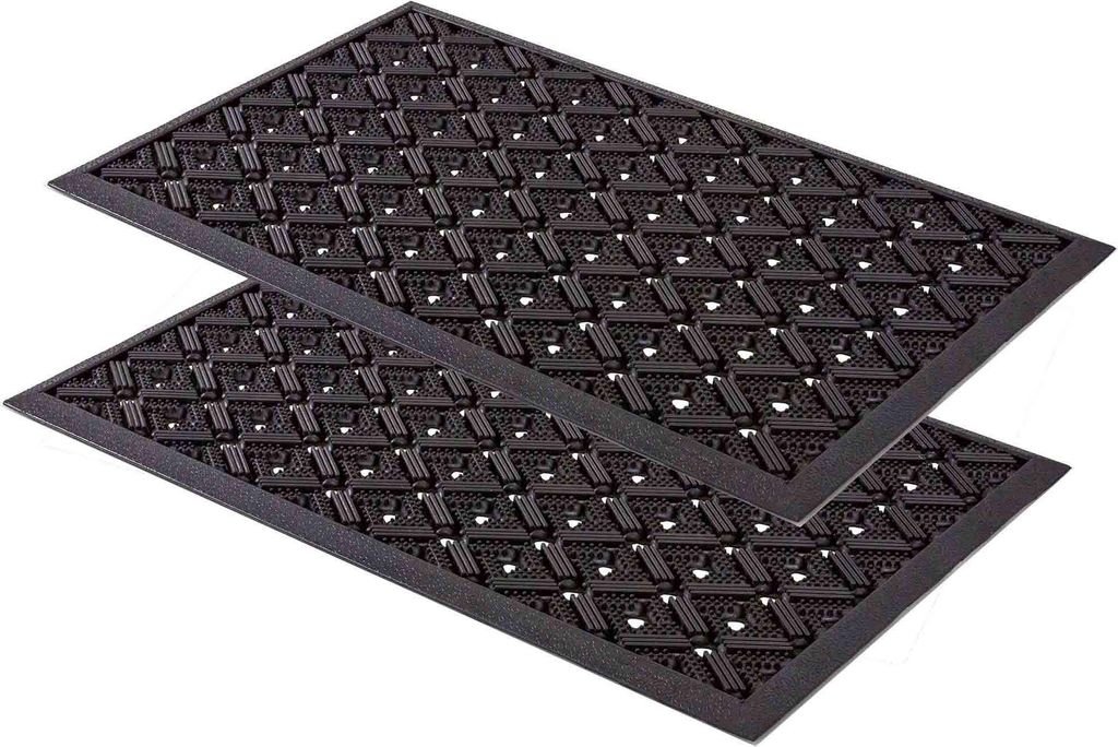 Astra Fußmatte für Außen DYNAMIC 2ER SET Dunkelgrau 45 x 75 cm