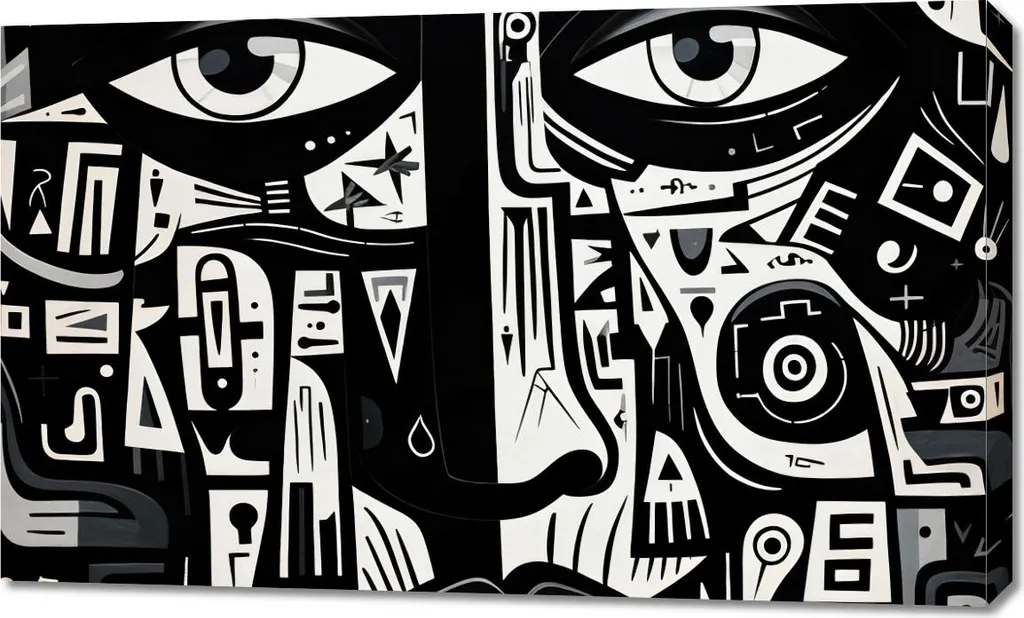 Quadro 100x60cm Labirinto di Pensieri - Arte Moderna su Tela Canvas