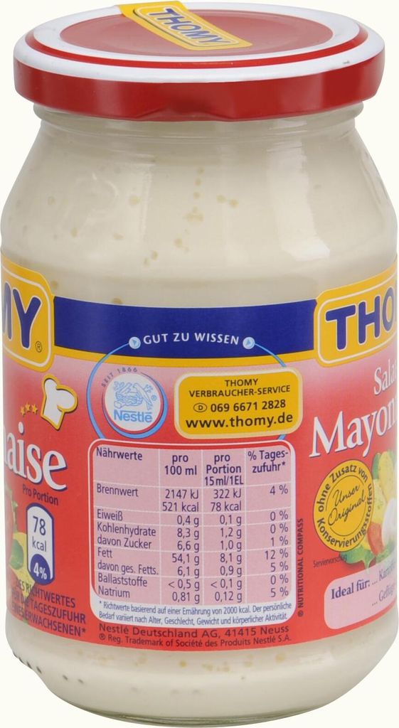 Thomy Salat Mayonnaise cremig mit reinem Sonnenblumenöl Produktbild 3