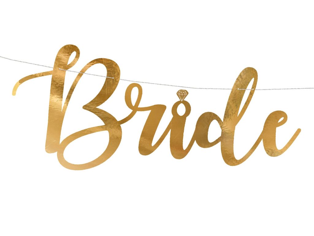 Girlanda zlatá - Bride to be - Budoucí nevěsta - Rozlučka Obrázek produktu 
