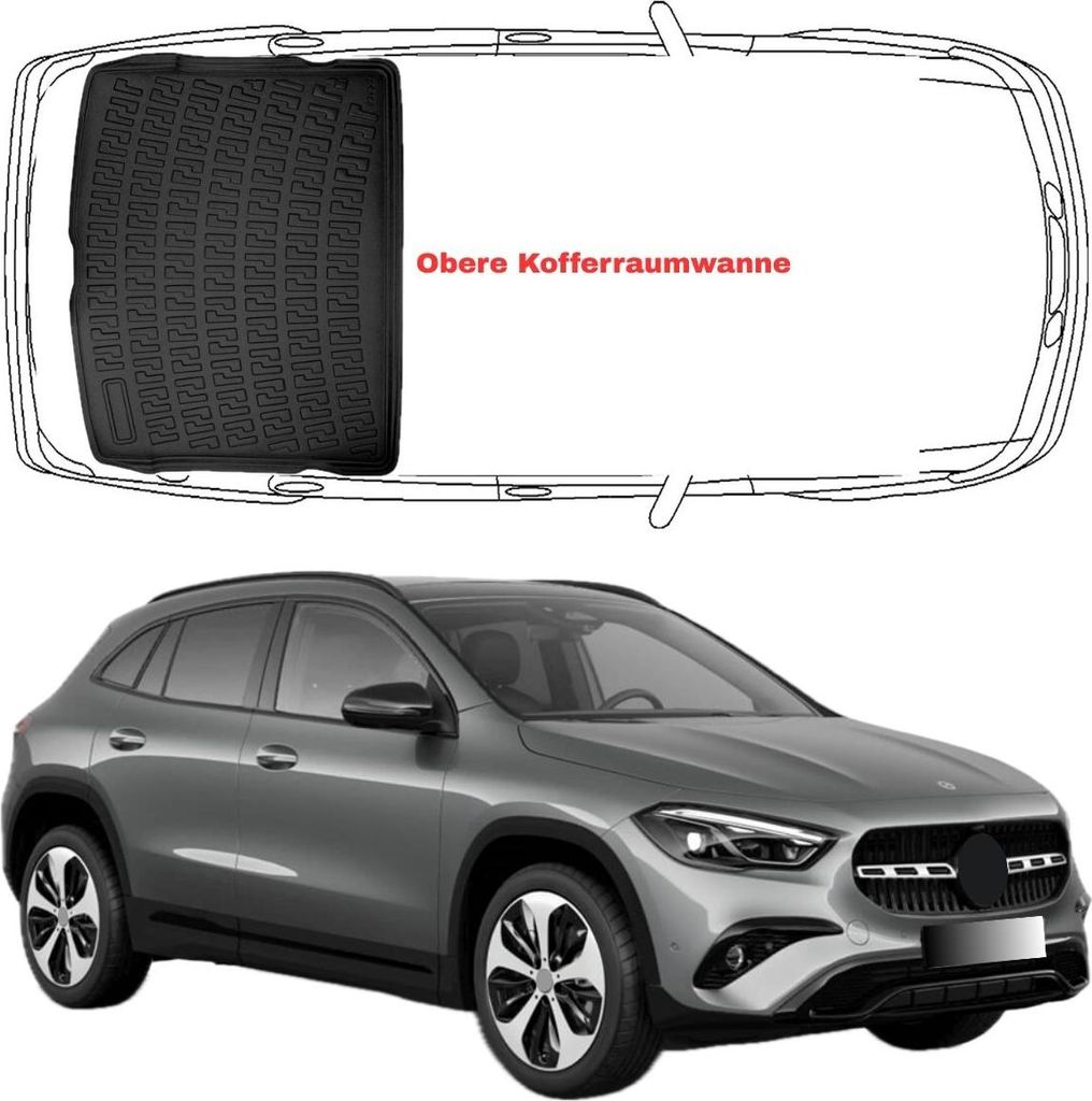 Trimak Obere Kofferraumwanne kompatibel mit Mercedes-Benz GLA H247 Seit 2020