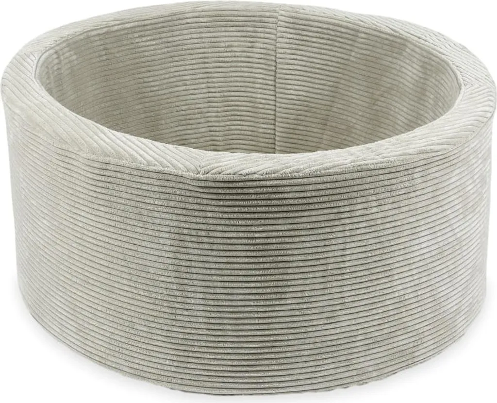 Piscine à balles 90x40 en velours côtelé gris pour enfant sans balles