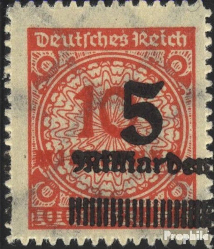 Briefmarken Deutsches Reich 1923 Mi 334B HT Sprung im Korbdeckel postfrisch Hochinflation