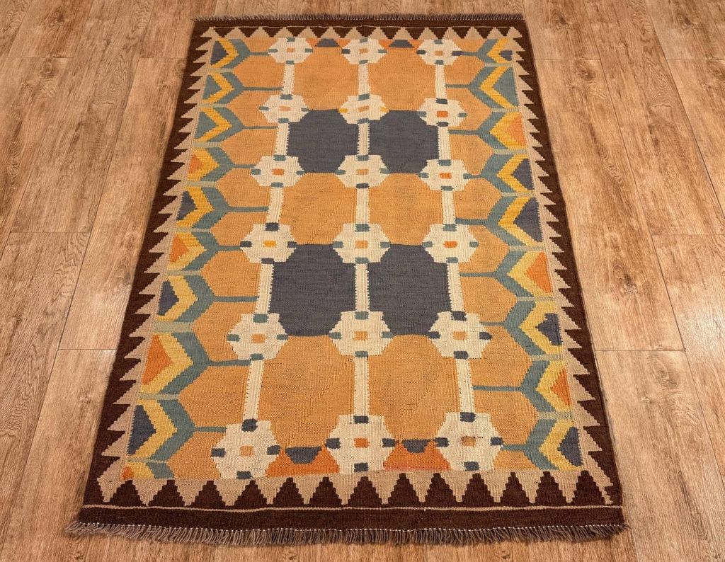 Teppich KELIM ORIGINAL | Farbe: Multi; Größe: 110x160 cm | strapazierfähig und leicht zu reinigen | Wohnzimmer | Schlafzimmer