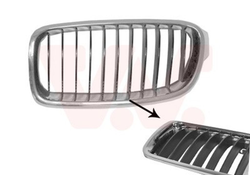 VAN WEZEL 0670511 Kühlergrill Frontgrill für BMW 3 Touring (F31) Links Schwarz