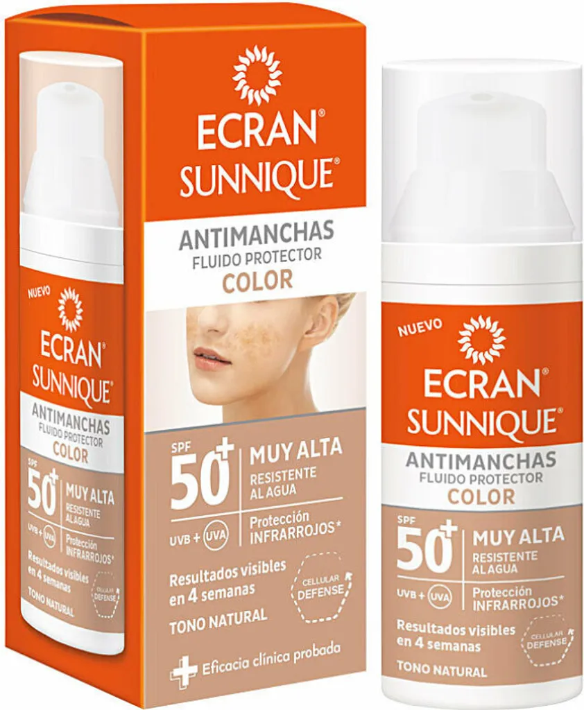 Crema Solare Colorata Ecran Sunnique Antimanchas SPF 50 - 50ml