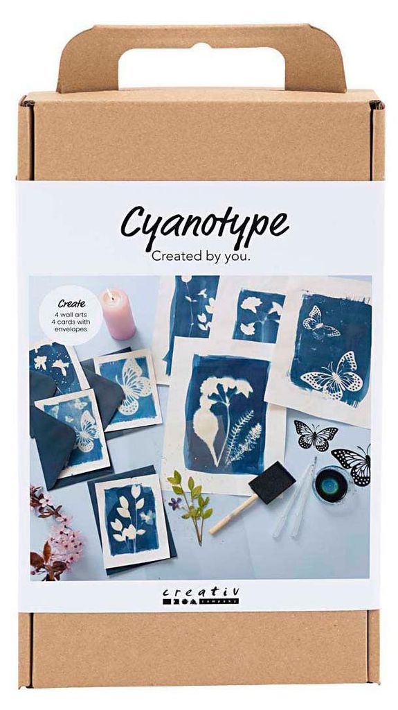 Creativ Company Bastelset Cyanotypie Blau DIY Sonnenlicht Produktbild 