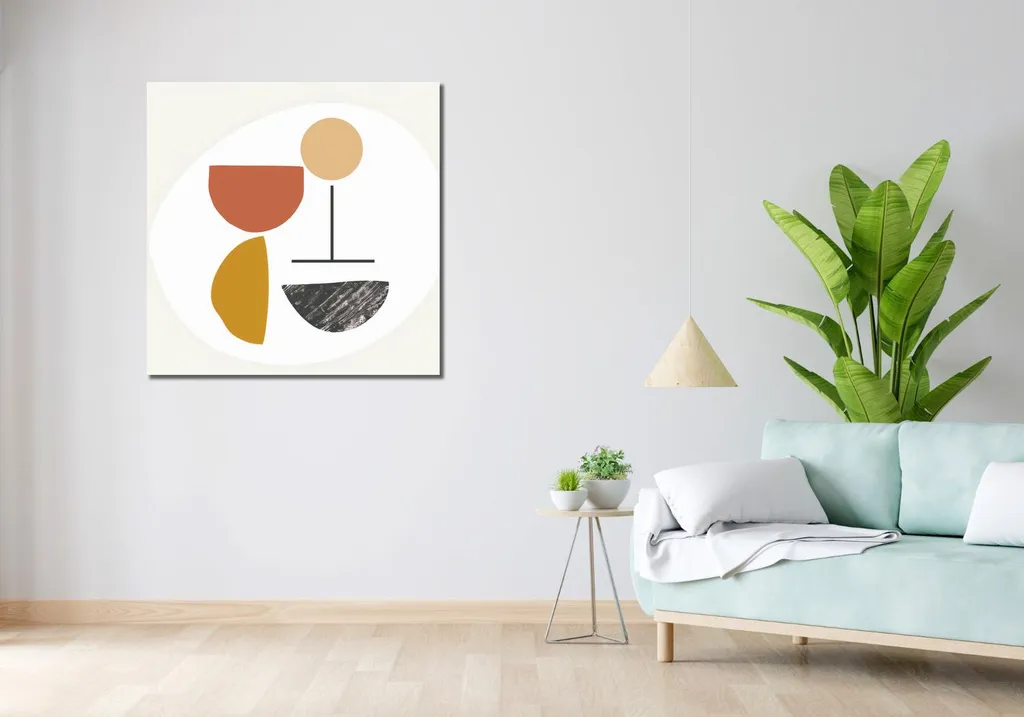 Quadro 90x90 cm Composizione Equilibrio | Arte Moderna per Parete - 2