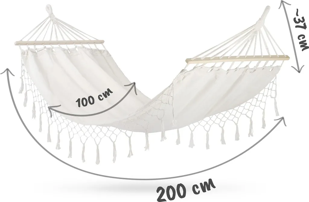 Amaca da Giardino Toledo Singola Beige Sofotel | Relax Cotone Resistente - 10