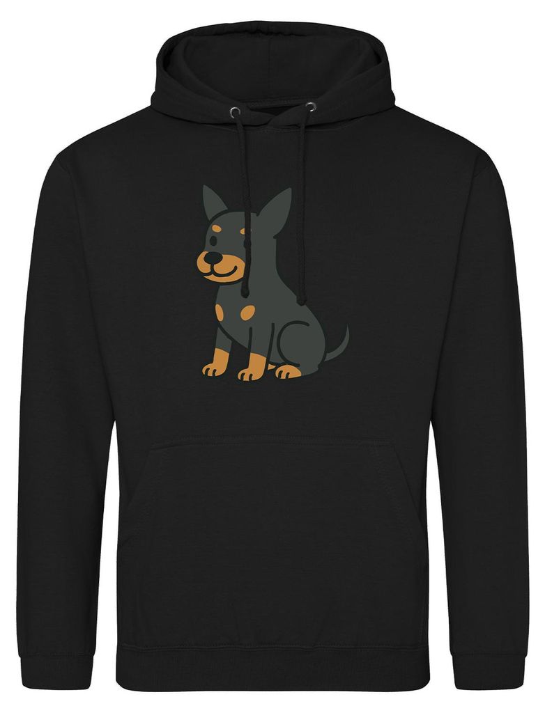 Huuraa Uni Hoodie Zwergpinscher Comic Zwergi S Deep Black Vegan Sweatshirt Geschenkidee