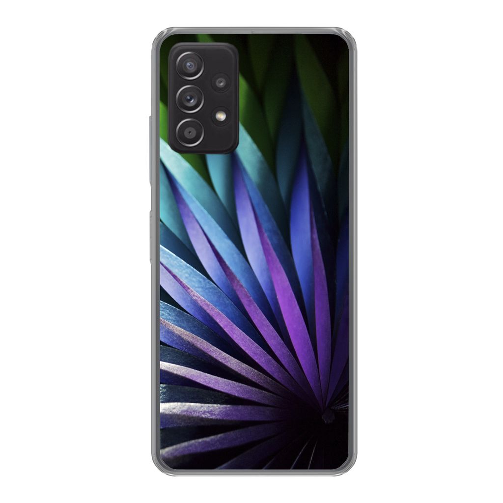 MuchoWow Handyhülle Schutzhülle Hülle für Samsung Galaxy A53 5G Blumen - Geometrie - Abstrakt Silikon Softcase Handy Hülle - Schutzabdeckung