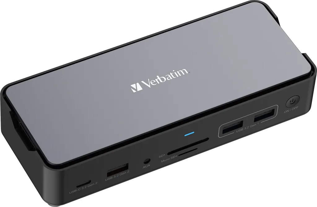 Hub USB-C 15 en 1 avec Slot SSD Intégré et Triple Affichage 4K Verbatim