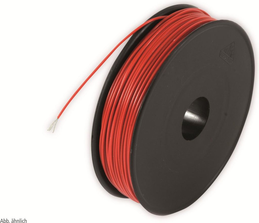 RAUTRONIC Litze, 1x0,75, 100m Spule, rot, LIYV
