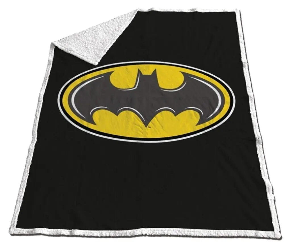 Couverture polaire Batman 130x170 cm - Plaid enfant douillet en Sherpa