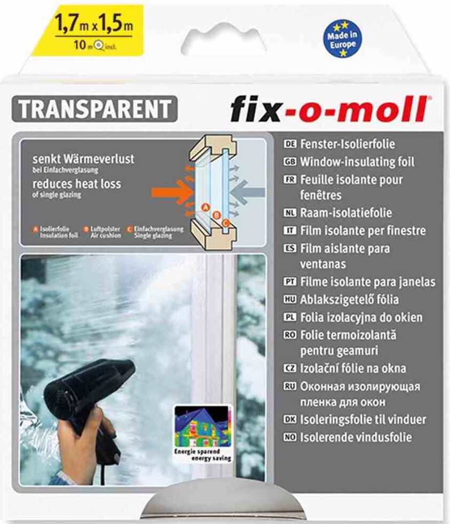 fix-o-moll Fensterfolie Isolierfolie Thermofolie Produktbild 4