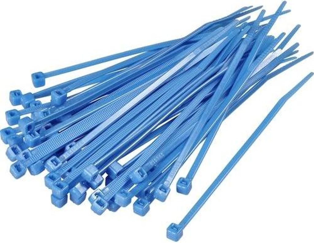 TRU Components 1592873 TC-CV300S203 Kabelbinder 300mm 4.80mm Blau 100St.