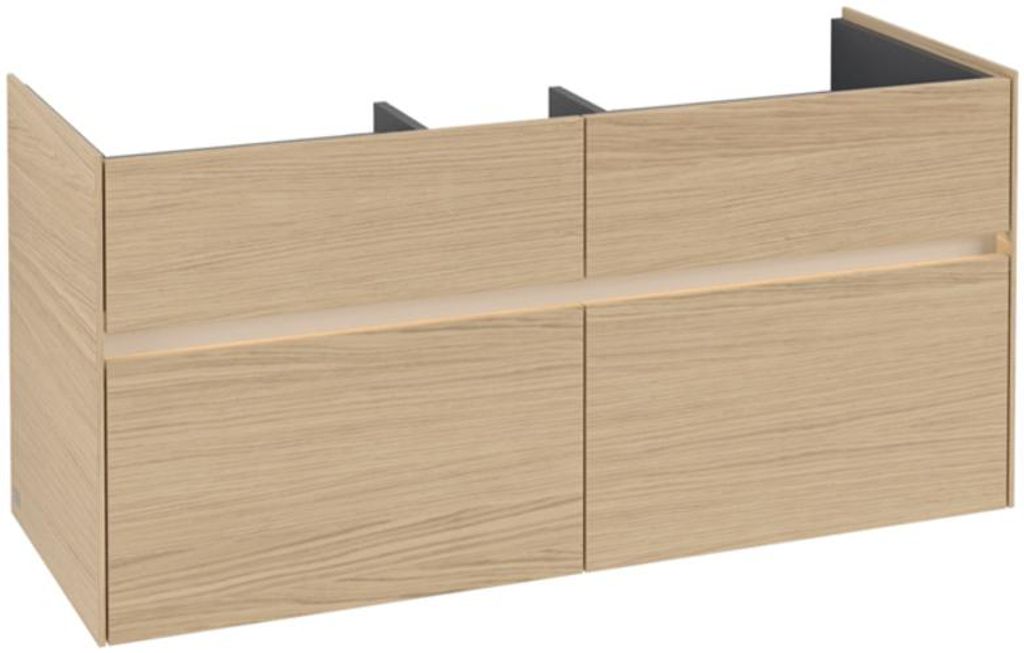 Villeroy & Boch Collaro Waschbeckenunterschrank, 4 Auszüge, Waschbecken mittig, mit integrierter Beleuchtung, 1154x546x444mm, C012B0VJ