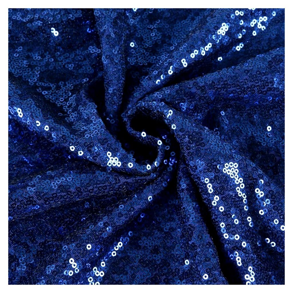 Paillettenstoff 300 cm x 130 cm Meterware Glitzerstoff zum Nähen in Blau