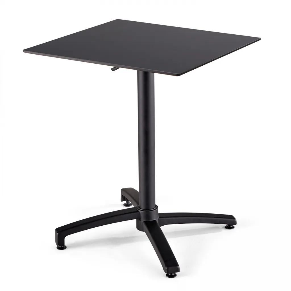 Table d'extérieur inclinable 60 cm noire Oviala Opéra gain de place max