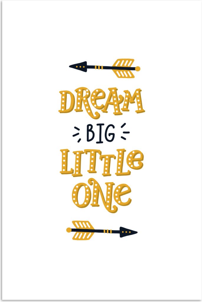MuchoWow Poster Träume - Zitate - Kind - Jungen - Mädchen - Baby - Kinder 20x30 cm - Papierdruck