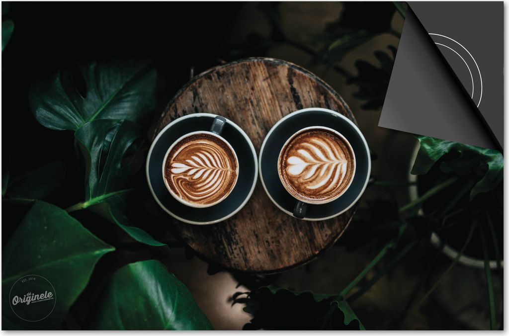 Induktionsschutz 59x52 - abdeckplatte Induktion matt- Dietrix Kochfeldschutz- Exklusive - Kaffee und Schokolade Capuccino Barista