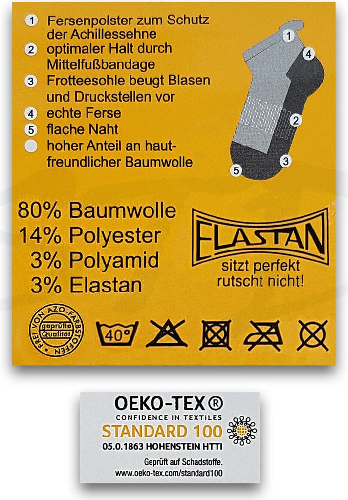 12 Paar WORK SNEAKER SOCKEN ArbeitsSneaker | Größe 43-46 | Produktbild 4