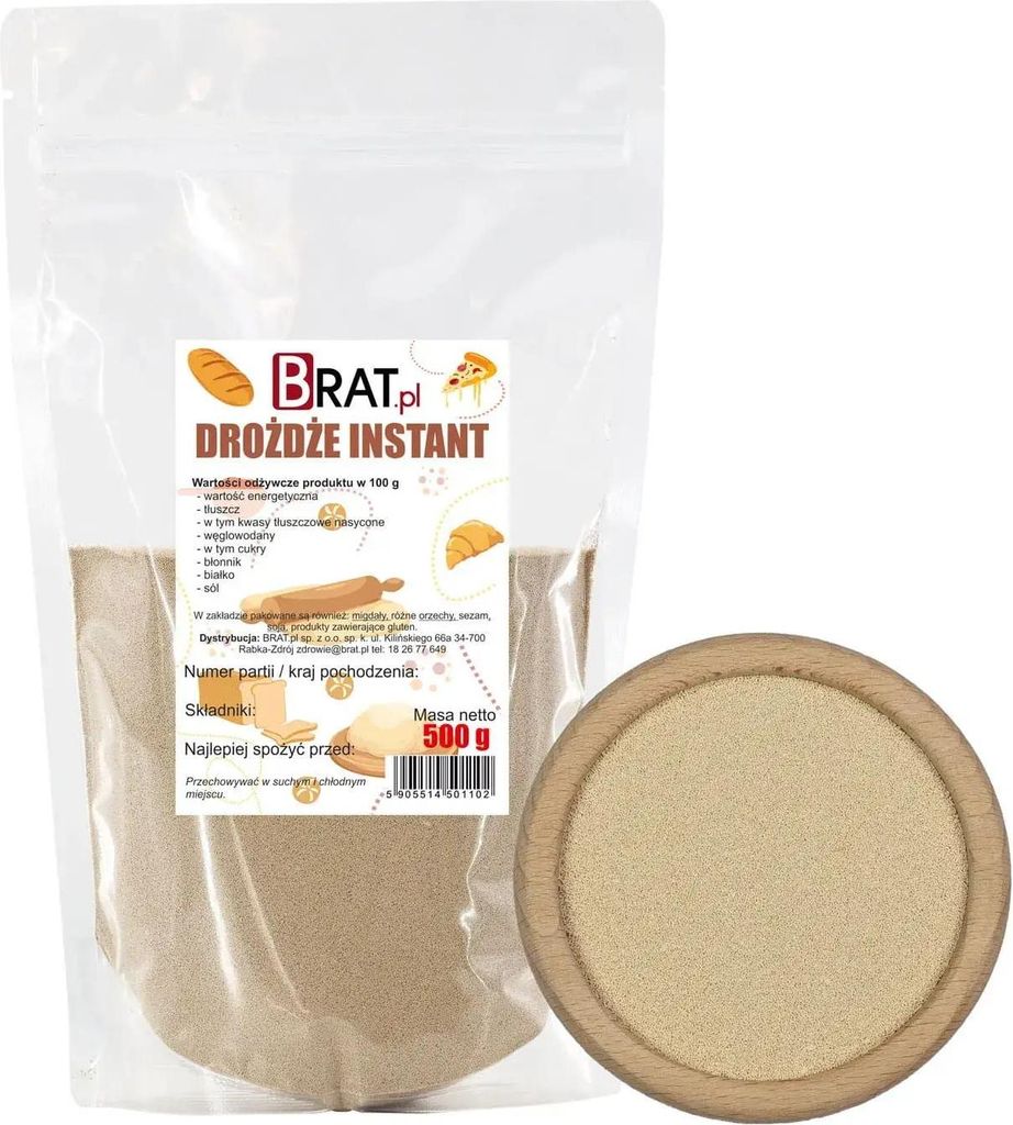 Lievito secco (istantaneo) 500g Brat.pl Immagine del prodotto 