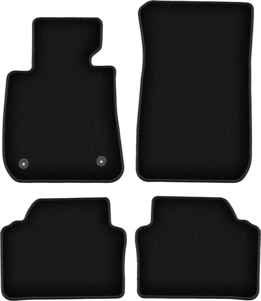 DBS Tappetini Auto Gamma Star - Su Misura Per RENAULT Clio 3 (2005-2012) - Set 3 Pezzi, Moquette Nera 900g/m², Antiscivolo, Finitura Velluto