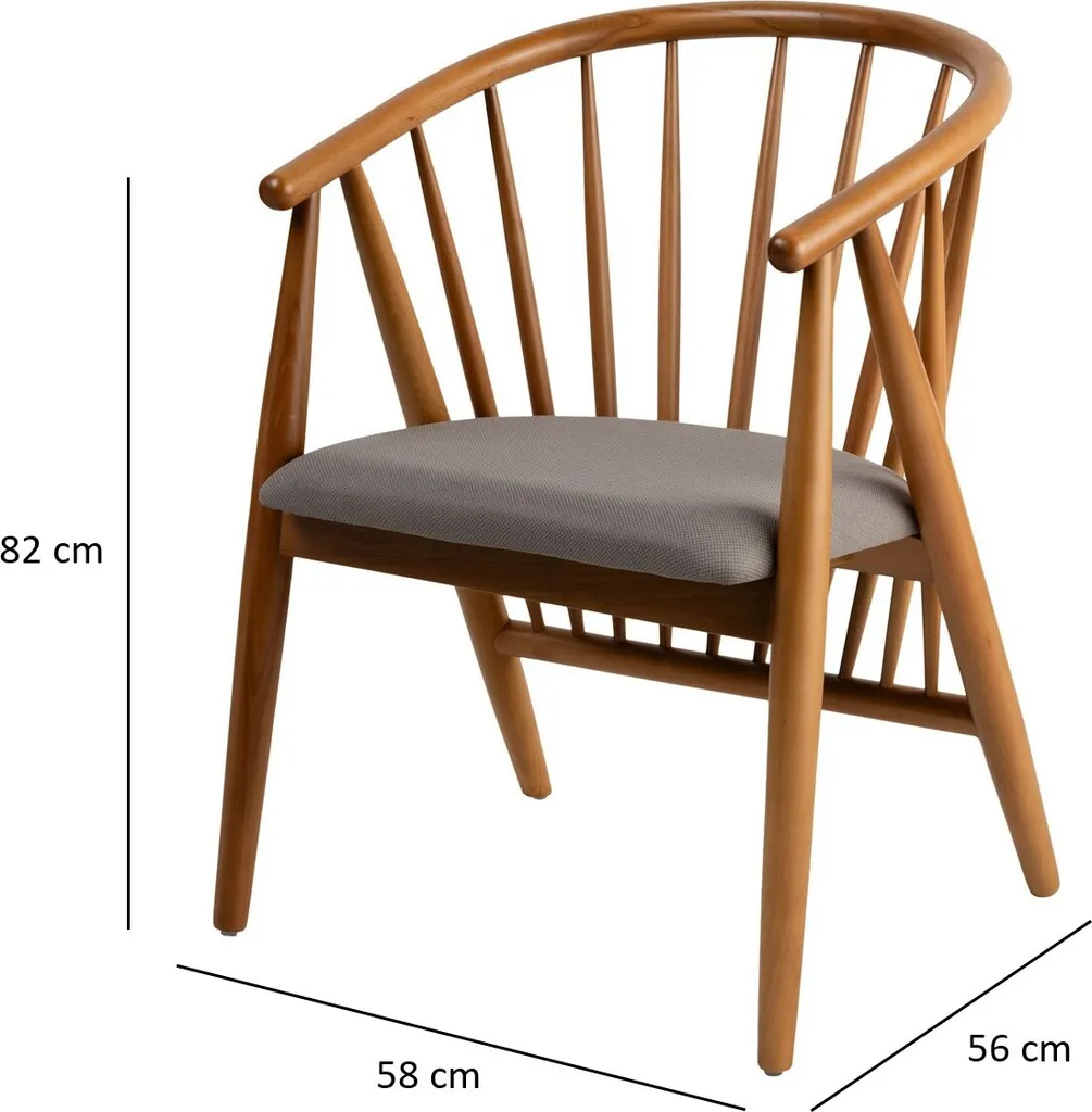 Chaise Doris en Bois de Chêne Véritable Haute Qualité Design Skye Decor - 10