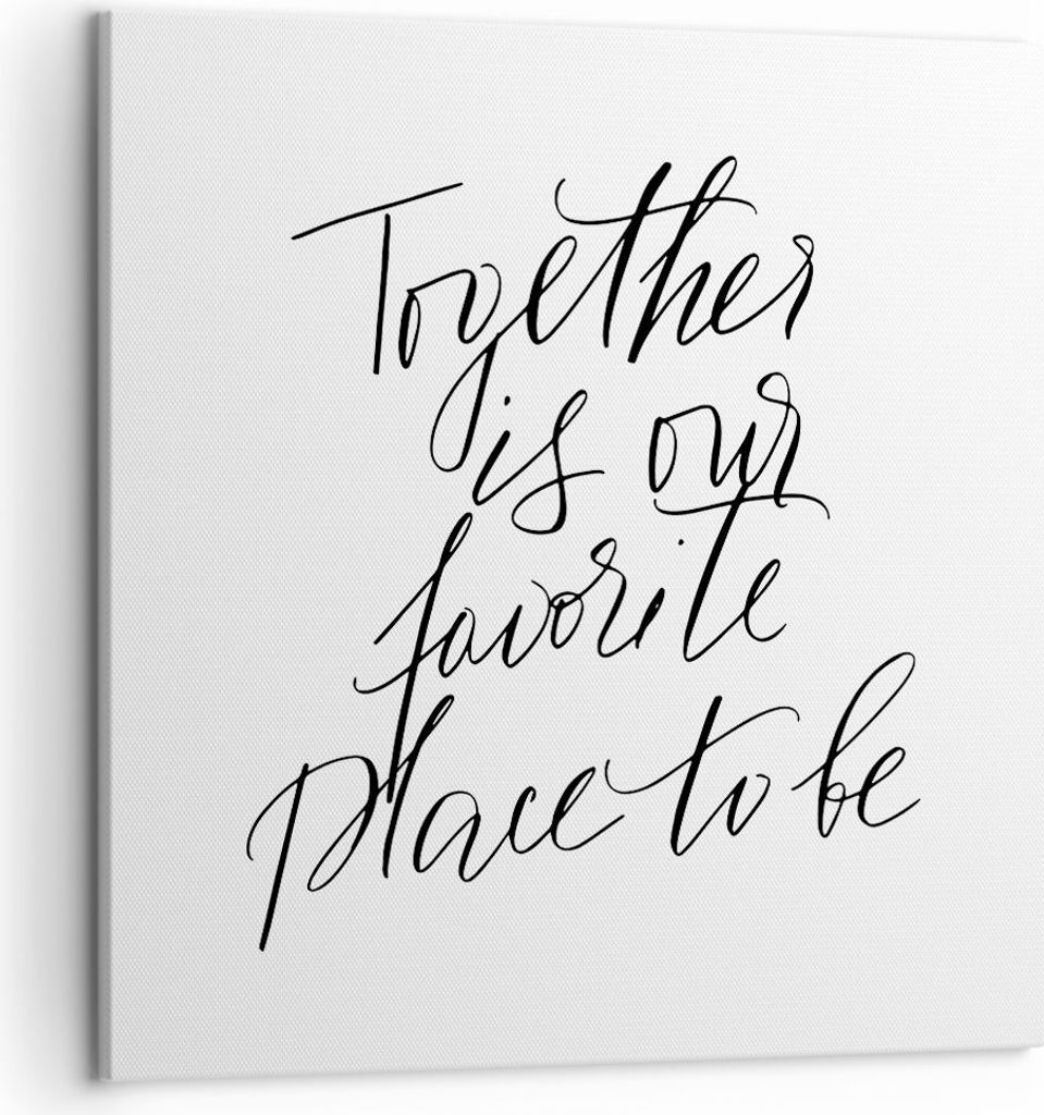 Bild auf Leinwand - Leinwandbild - Einteilig - Gemeinsam unser Ort - 50x50cm - Wand Bild - Wanddeko - Wandbilder - Leinwanddruck - Bilder - Wanddek...