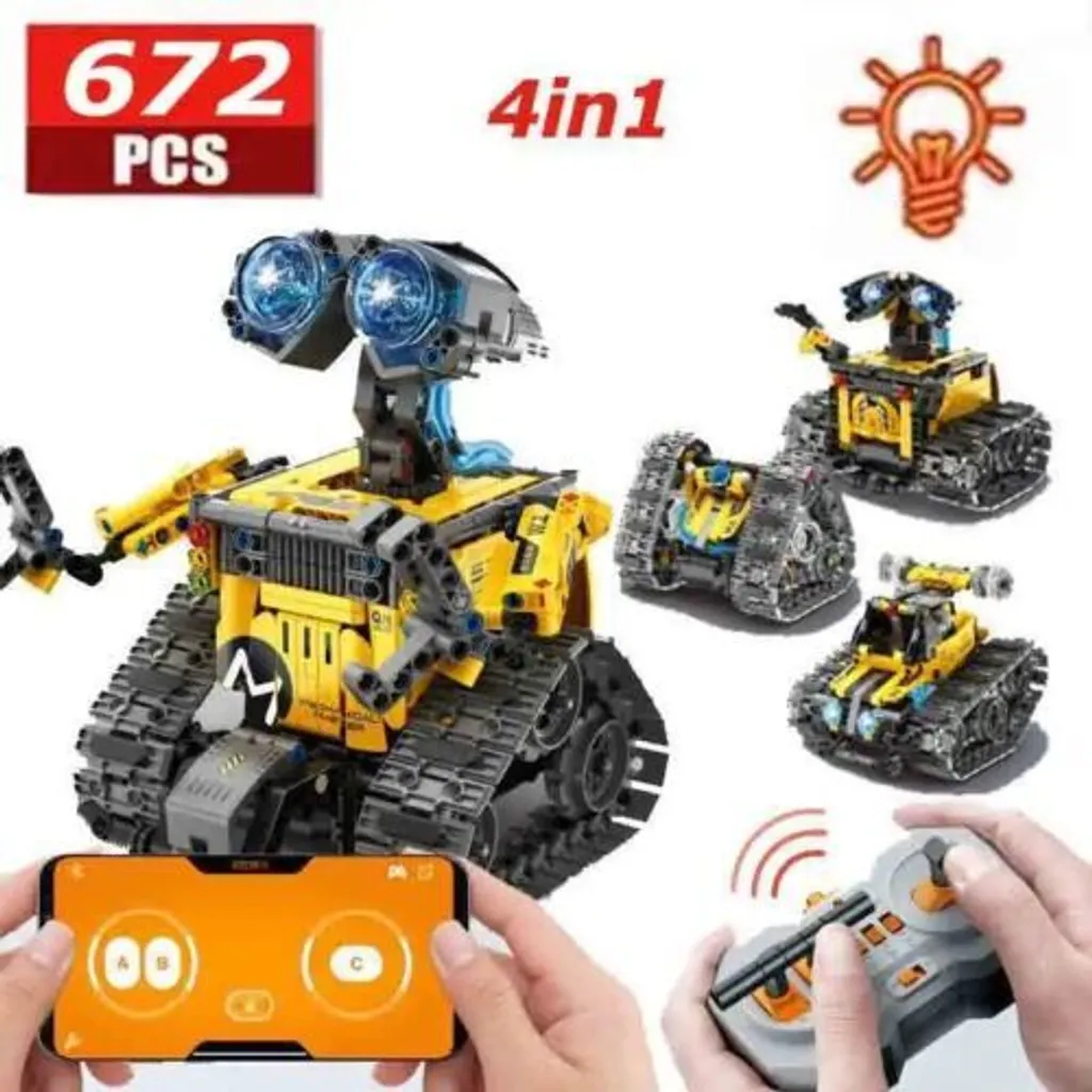 Robot Télécommandé 5 en 1 Programmable par App, Jeu STEM pour Enfants