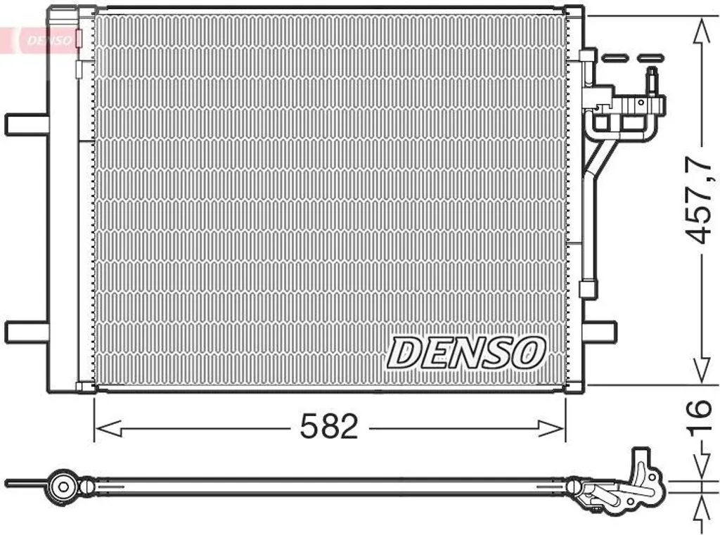 Condenseur de Clim DENSO pour Ford Focus III - Qualité Équipementier
