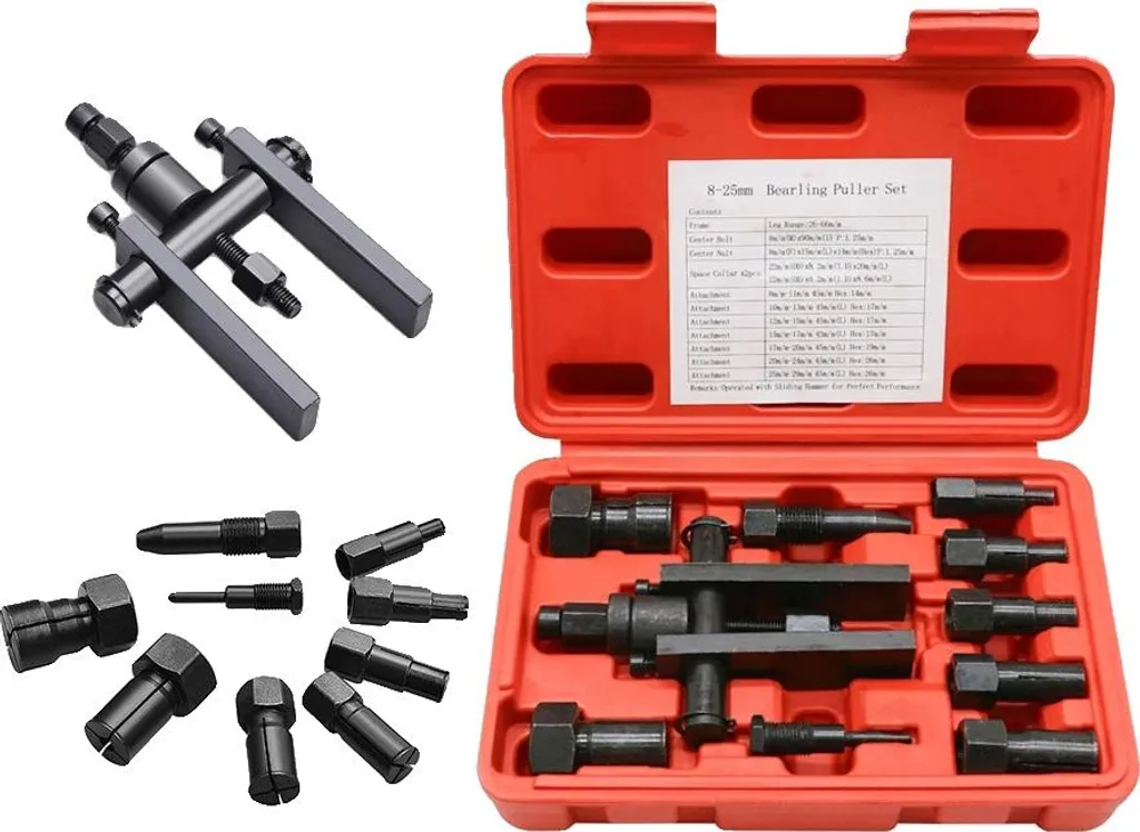 Estrattore Cuscinetti Moto 8-25mm 10 Pz Acciaio Alta Qualità
