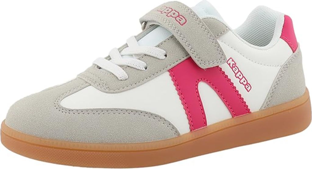 Kappa Indoor Kinder Sneaker Schuhe White-Pink 95K0453002 , Schuhgröße:34 EU