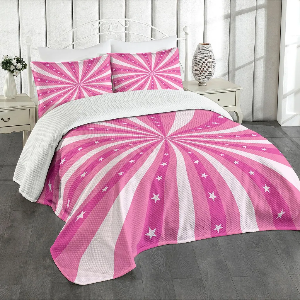 Copriletto Retrò ABAKUHAUS Rosa Corallo 264x220cm: Design Iconico