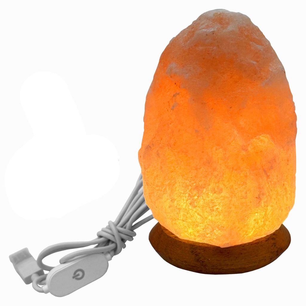 HAF Dimmbare USB Salzlampe ROCK Rosa aus Kristallsalz – Produktbild 