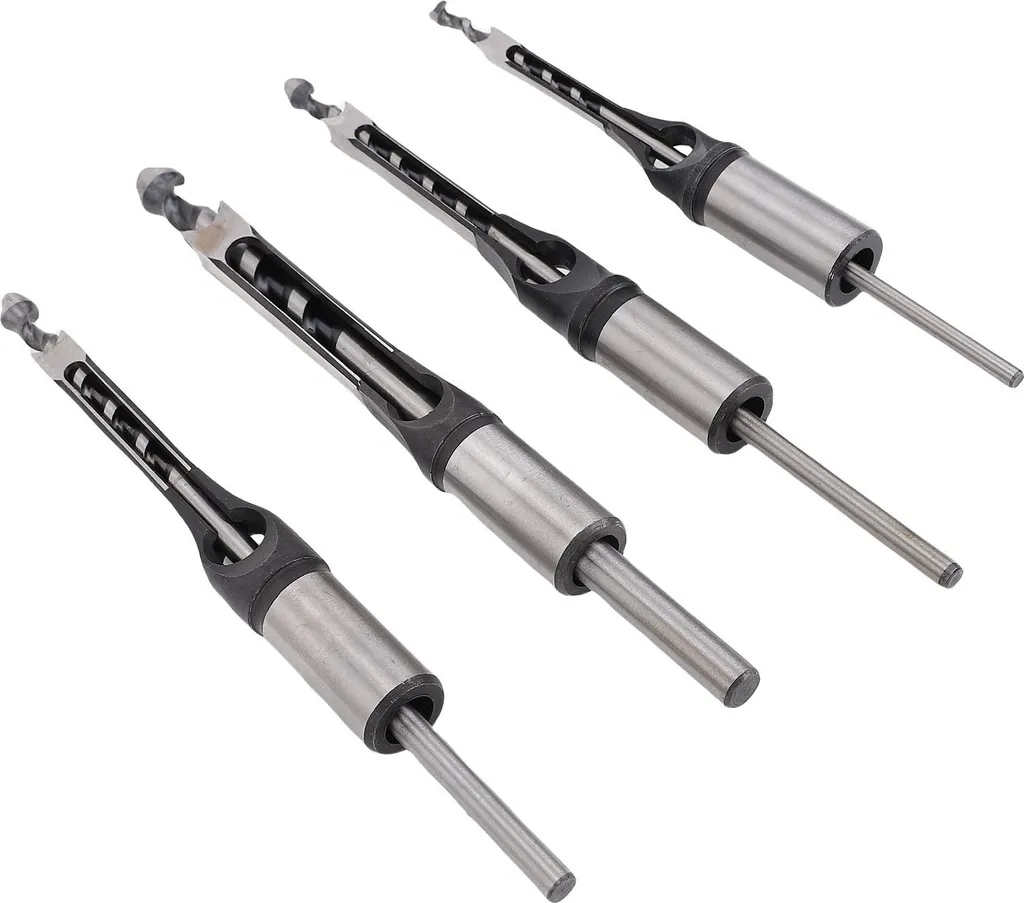 Foret Carré Anti-Éclats pour Assemblages Bois Parfaits - Kit de 4 PCS