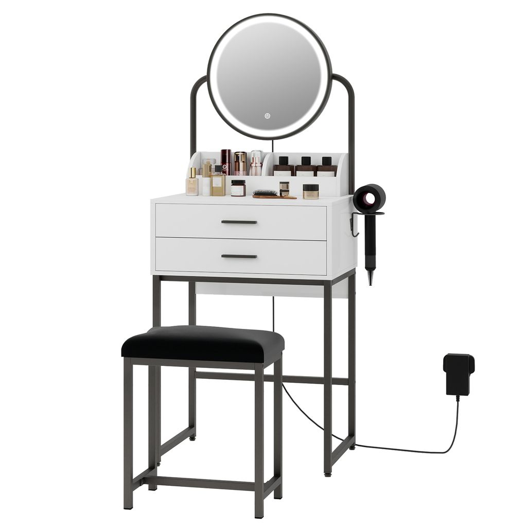 Puluomis Coiffeuse avec éclairage LED, 3 modes de couleur, Image du produit 