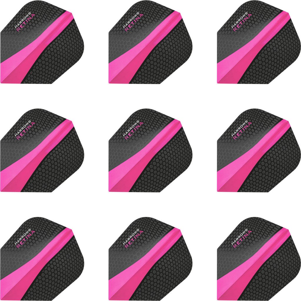 Harrows Retina Dart Flights Standard 100 Mikron Pink | 3 Sets = 9 Flights