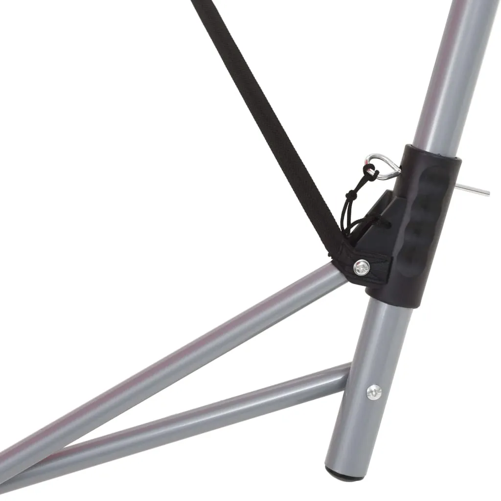 Hamac pliable et compact avec structure en acier rouge vidaXL - 6